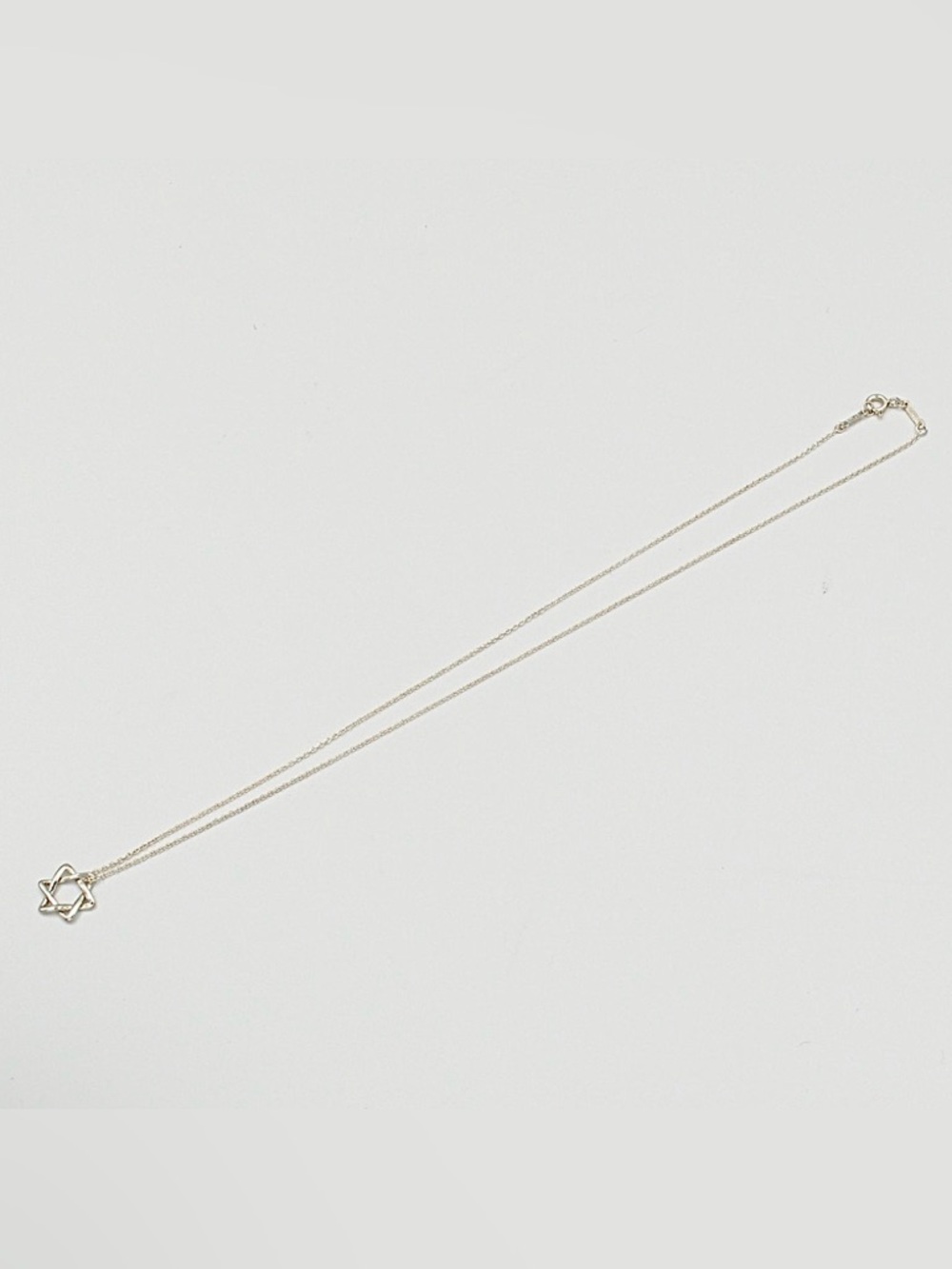 Tiffany & Co. Elsa Peretti 925 Silver Star of David Pendant Necklace Small 12mm - Picture 3 of 8